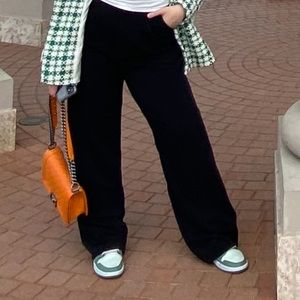 WAYF Highwaisted Wide Leg Pant Black